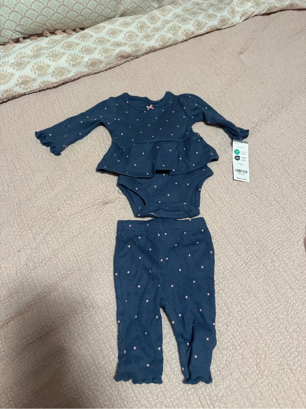 Baby Navy Bodysuit & Legging Set - Carters